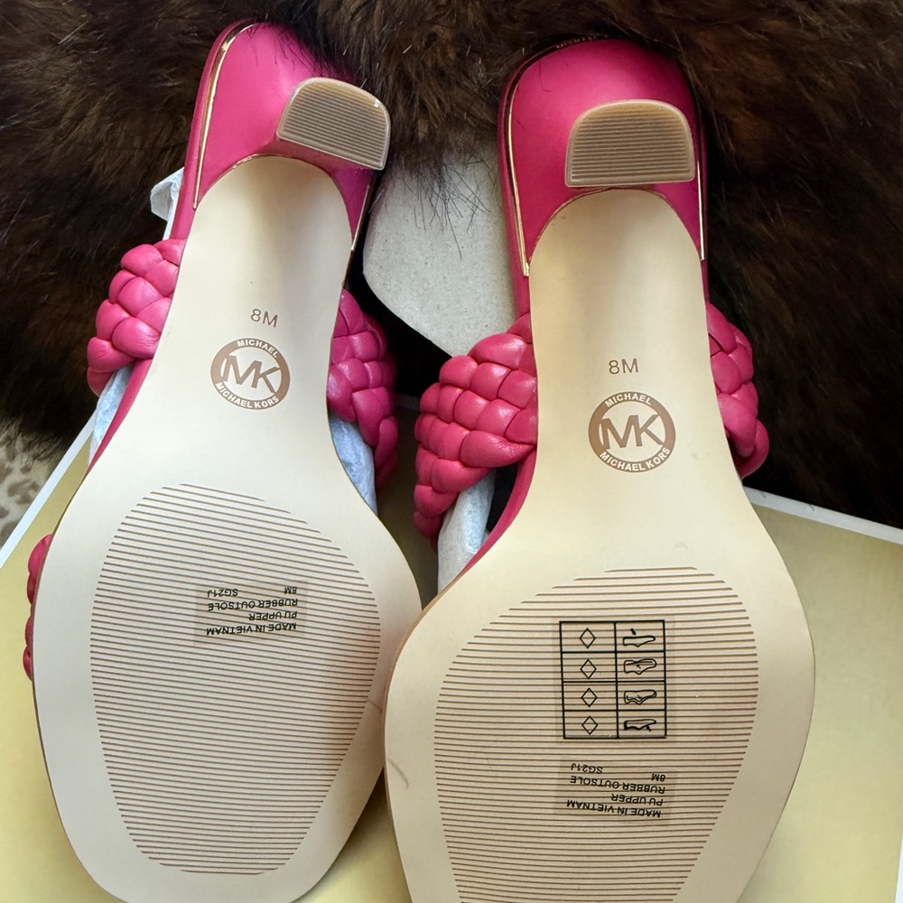 Michael Kors Pink Braided Sandals - Picture 3 of 3